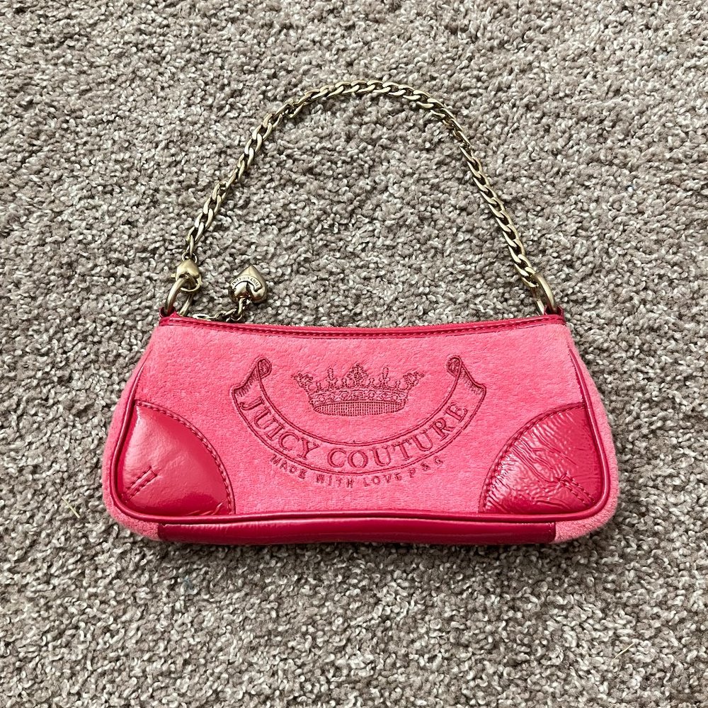 Juicy Couture: Pink & Red Baguette Bag